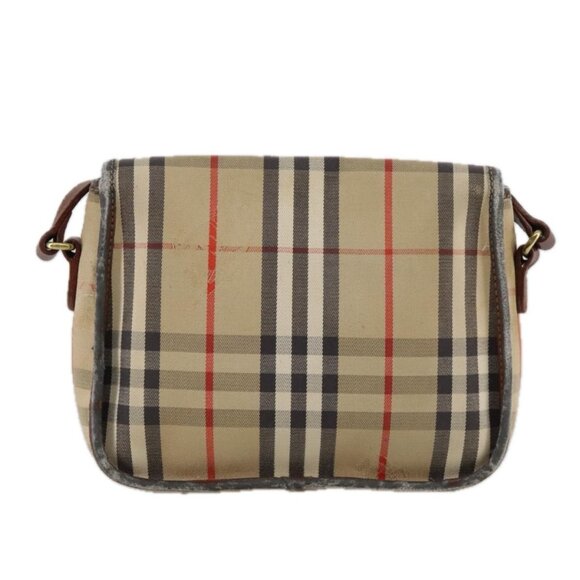 BURBERRY Nova Check Shoulder Bag Canvas Beige Auth - Picture 7 of 16